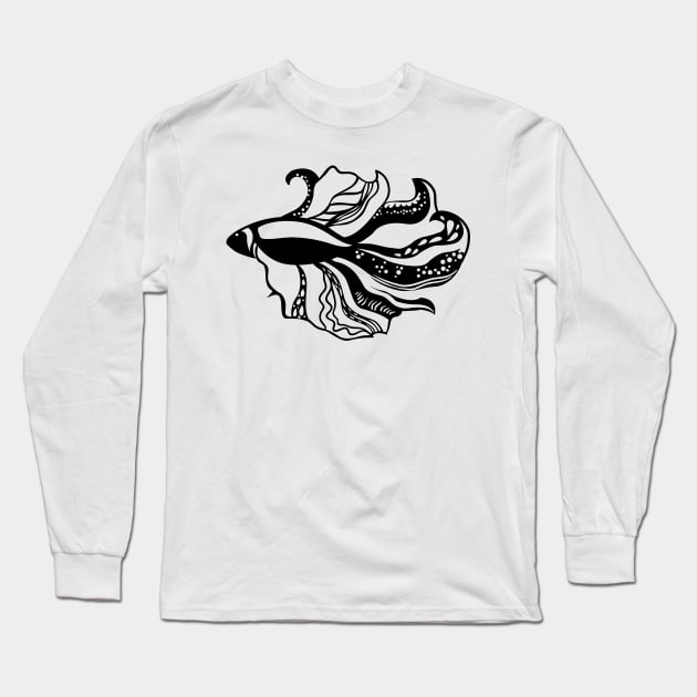 Art Fish Long Sleeve T-Shirt by Design Anbay